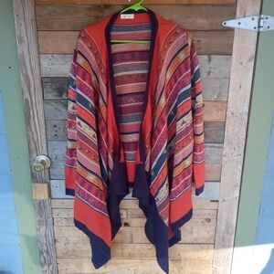 Women's Colorful Cardigan Sweater Size Small by Freeway